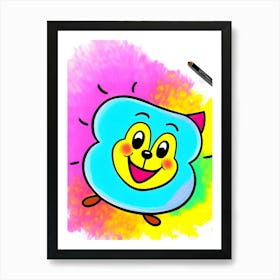 Cartoon Holi-Reimagined 1 Art Print