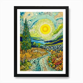 Stained Glass Painting-Sunshine Delights Art Print