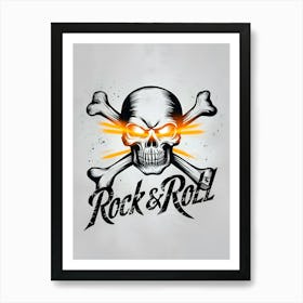 Rock And Roll Logo Art Print