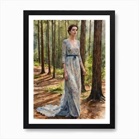 Anne Hathaway Water Colour Art Print