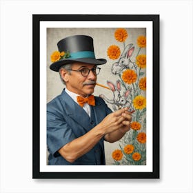 Man In A Top Hat Art Print