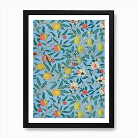 Fruit Blue, William Morris Art Print