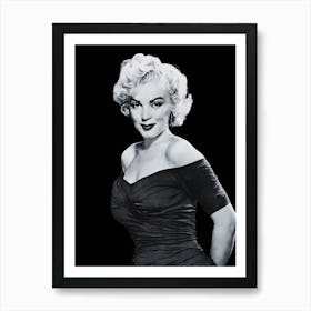 Marilyn Monroe Black And White Fashion Art Print