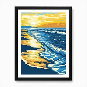 Sunset At The Beach 50 Art Print