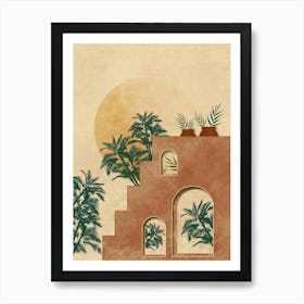 boho Sand And Palms Art Print