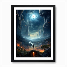 Space Landscape 1 Art Print