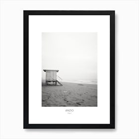 Poster Of Anzio, Italy, Black And White Photo 4 Art Print