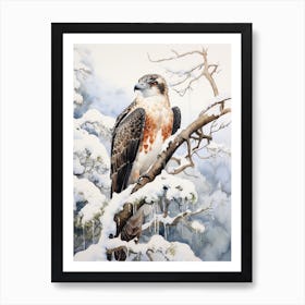 Winter Bird Painting Osprey 3 Art Print