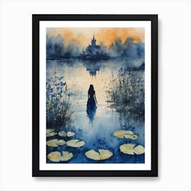 Haunting ~ Spooky Witch Japanese Style Spectre Ghostly Ghost Witchcraft Pagan Gothic Japan Anime Watercolor Painting Art Print