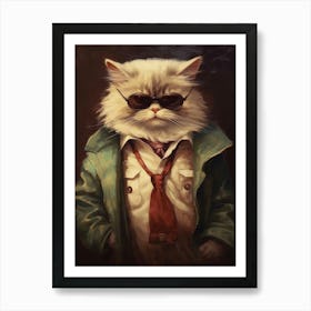 Gangster Cat Himalayan 2 Art Print