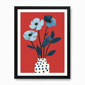 Blue Poppies Canvas Print 1 Art Print