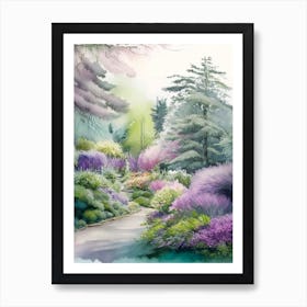 Bellevue Botanical Garden, 1, Usa Pastel Watercolour Art Print
