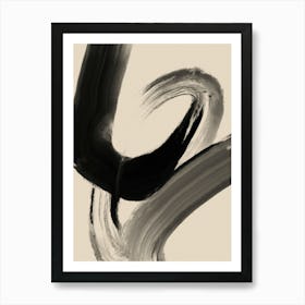 Black Strokes No 28 Art Print