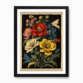 Flax Flora Symphony Art Print