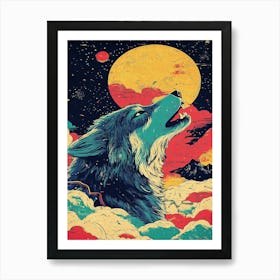 Howling Wolf Art Print