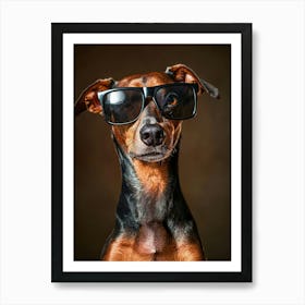 Dachshund Wearing Sunglasses Affiche