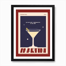 Martini Cocktail Art Print