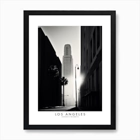 Poster Of Los Angeles, Black And White Analogue Photograph 1 Art Print