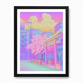 Sakura Jinja Art Print