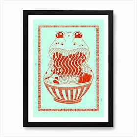 Ramen Frog Art Print