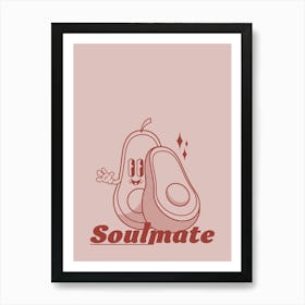 Retro Poster Funky Wall Art Retro Wall Decor Soulmate Trendy Wall Art Retro Groovy Print Vintage Art Retro Art Affiche