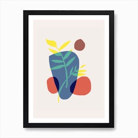 Leaf And Pebbles Art Print