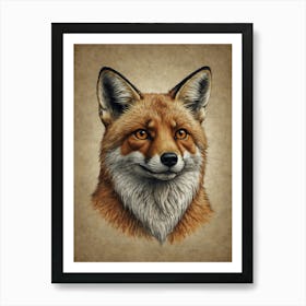 Fox Head Art Print