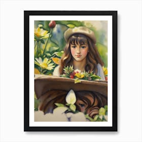 Girl In The Hat Art Print