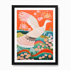 Maximalist Bird Painting Goose 2 Art Print