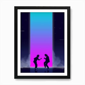 Silhouette Of Dancers Art Print