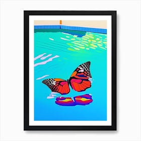 Butterfly Outline Pop Art David Hockney Inspired 1 Art Print