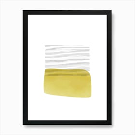 Yellow And Grey Field Art Print