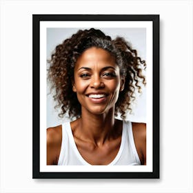 Smiling African American Woman 1 Art Print