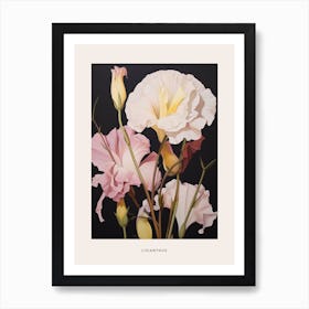 Flower Illustration Lisianthus 3 Poster Art Print