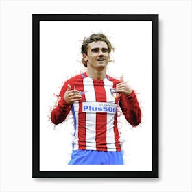 Antoine Griezmann Watercolor Art Print