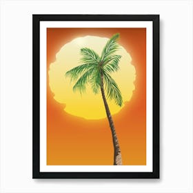 Palm Tree At Sunset 1 Art Print