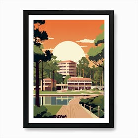 Emirgan Park Modern Pixel Art 4 Art Print