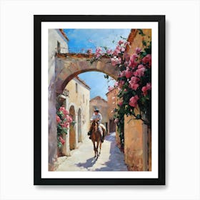 Man Riding A Horse Art Print