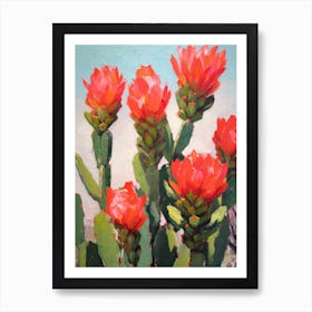 Cactus Painting Cylindropuntia Kleiniae 3 Art Print