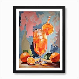 Glass Of Orange Juice Art Print