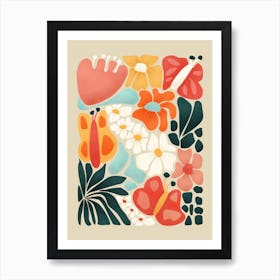 Blooming Boho Florals  Art Print