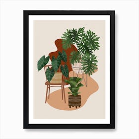 Modern Boho Plants 3 Art Print