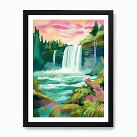 Niagara Falls Travel Painting Art Print