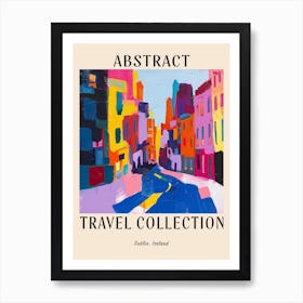 Abstract Travel Collection Poster Dublin Ireland 1 Art Print