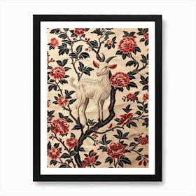 Chinese Lunar Year Of The Goat 3 Full William Morris Style Art Print