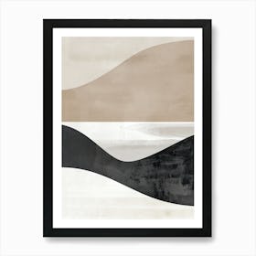 Beige Drift Minimalist Style Art Print