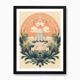 The National Congress Of Brazil   Brasília, Brazil   Cute Botanical Illustration Travel 1 Art Print