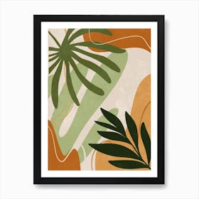 Abstract Tropical Leaves 5 Art Print