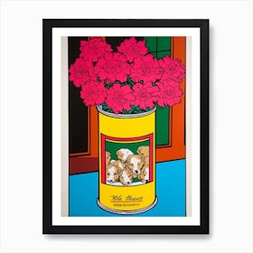 Lilies Still Life 2 Pop Art  Art Print