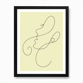Line Abstract  Colness of A Woman/Mother Art Print